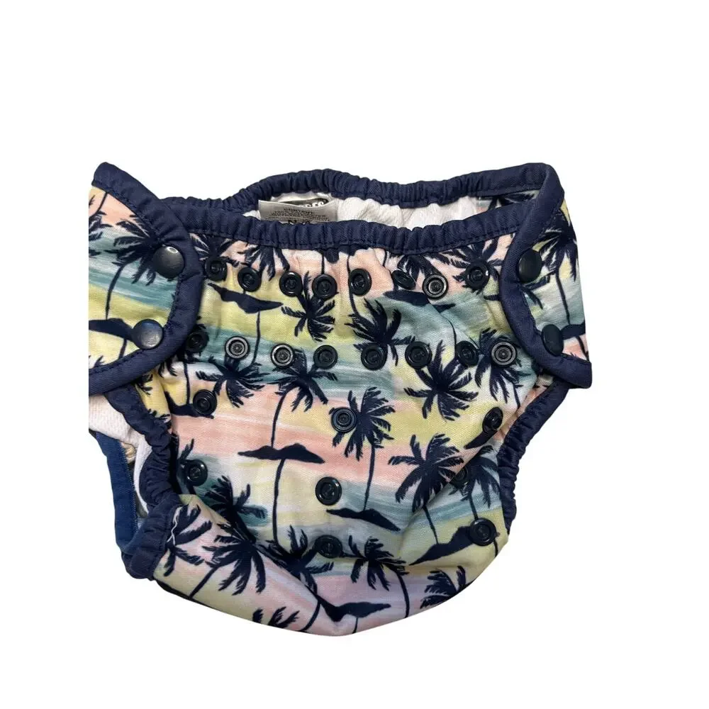 THIRSTIES Size 2 Cloth Diaper Covers 9-36 months 18-40 lbs Adjustable Ocean Sea